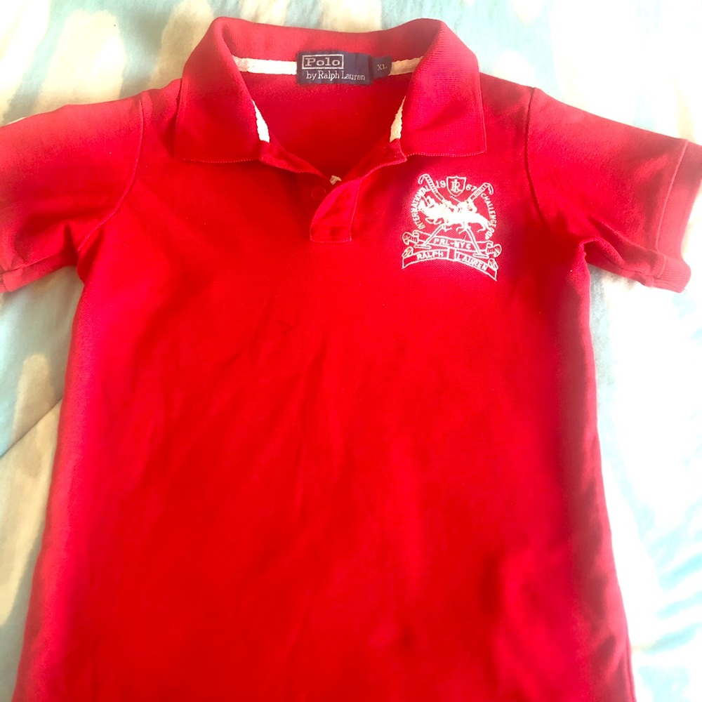 Boy’s Orig Ralph  Lauren Red Polo shirt.